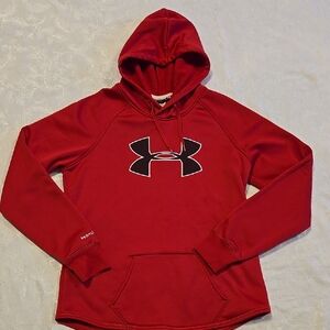Under Armour Storm Rasberry Cold Gear Pullover Maroon Symbol Size Medium